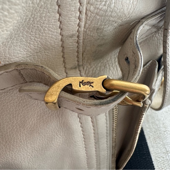 YSL Cream Leather Tote Bag - Picture 7 of 16